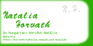 natalia horvath business card